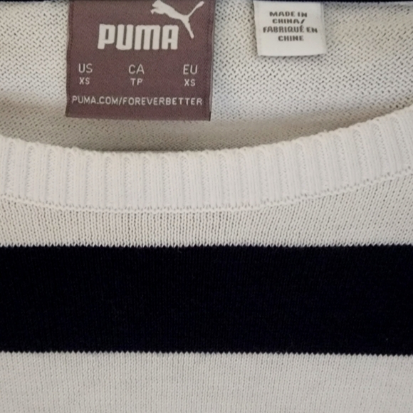 Navy Striped Puma Sweater - Picture 3 of 5